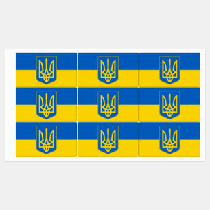 Etiquetas patrióticas con escudo de la bandera de