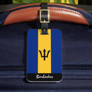 Etiquetas patrióticas de equipaje de Barbados, ban