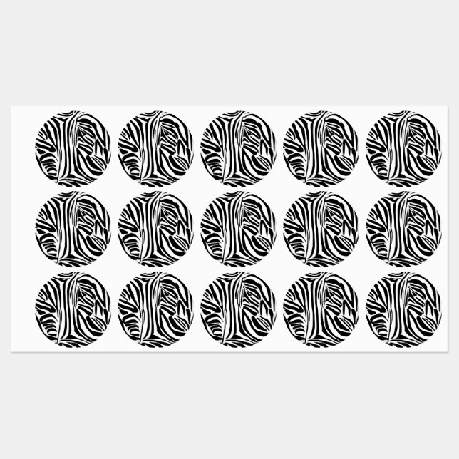 Etiquetas Patrón de cebra (Hoja)