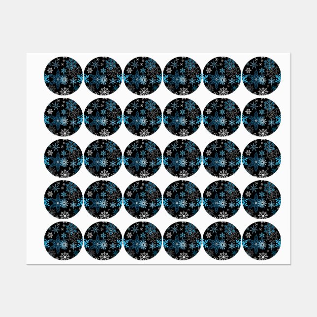 Etiquetas Patrón de copo de nieve (Hoja)