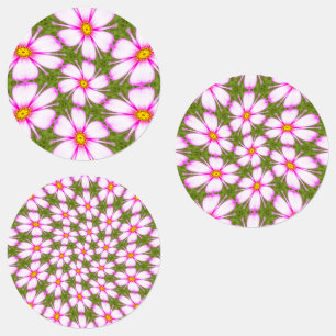 Etiquetas Patrón de flores de cosmos