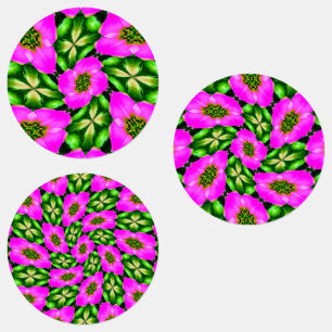 Etiquetas Patrón de flores de flamencos rosas