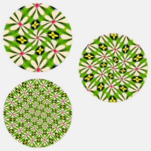 Etiquetas Patrón de flores estéticas