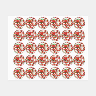 Etiquetas Patrón de fresa