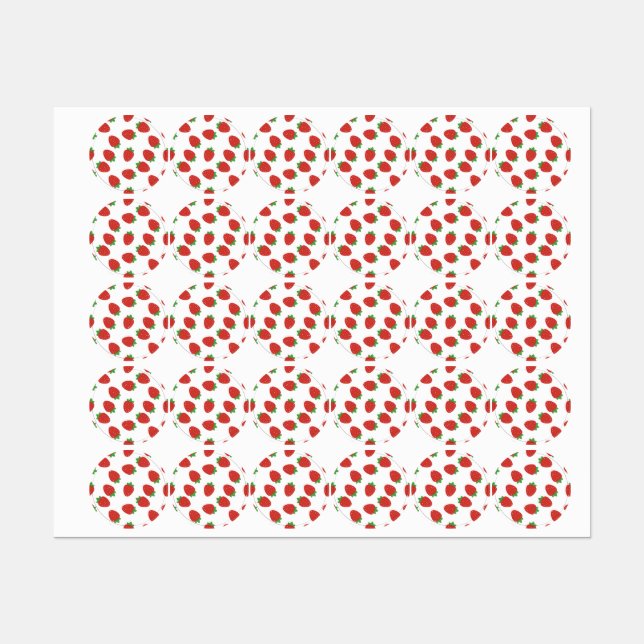 Etiquetas Patrón de fresa (Hoja)