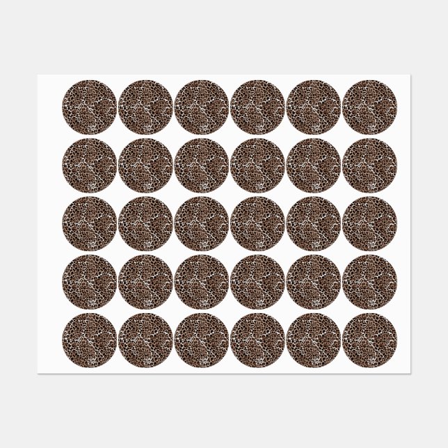 Etiquetas Patrón de impresión animal (Hoja)