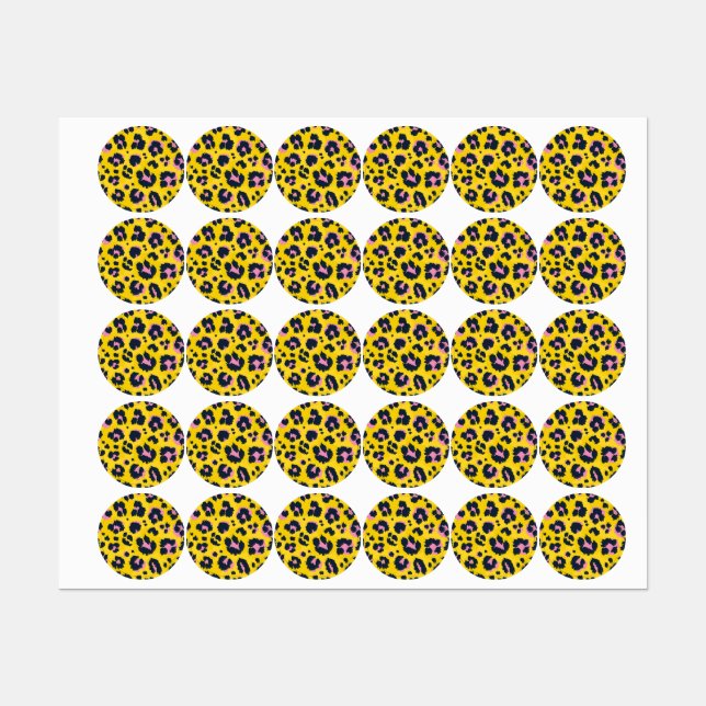 Etiquetas Patrón de impresión animal (Hoja)