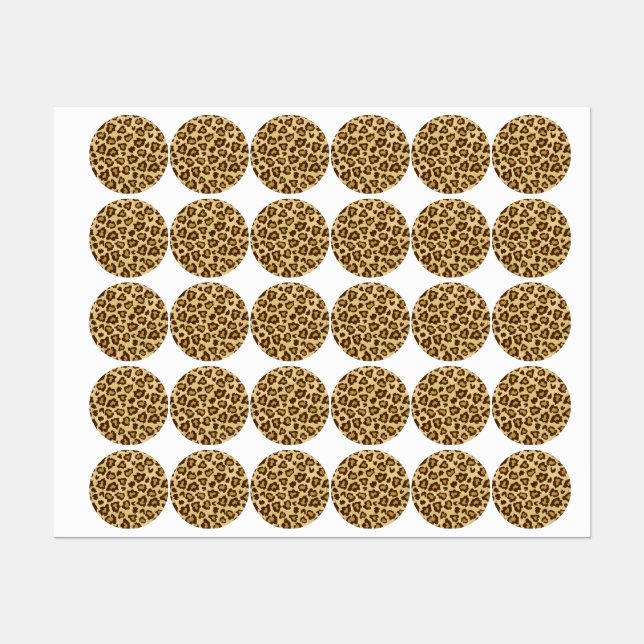 Etiquetas Patrón de impresión animal (Hoja)