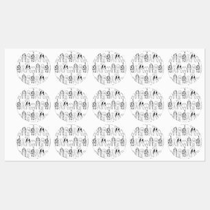 Etiquetas Patrón de manchas de perro