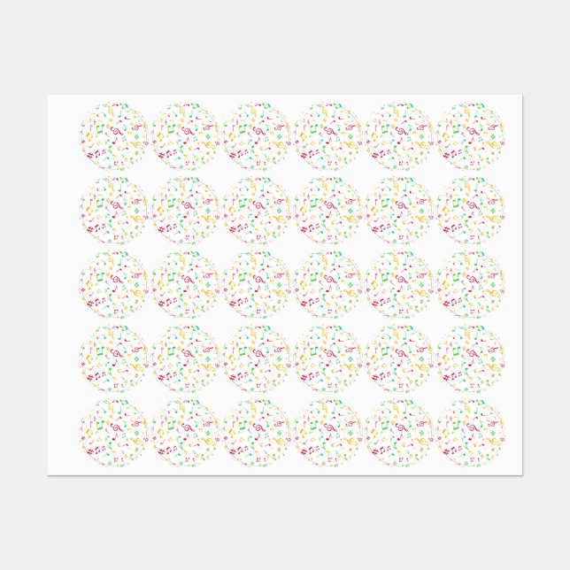 Etiquetas Patrón musical (Hoja)