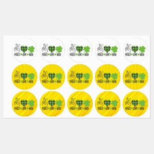 Etiquetas Peace Love Irish-60682