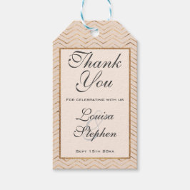 Etiquetas Peach y Gold Thankyou
