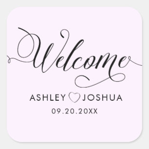 Etiquetas Pegatina de bienvenida para las etiqueta