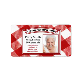 Etiquetas Pegatinas de 100 años - fáciles de Perso