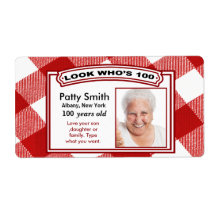 Etiquetas Pegatinas de 100 años - fáciles de Perso