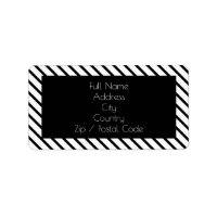 Etiquetas Pegatinas de direcciones de franja blanc