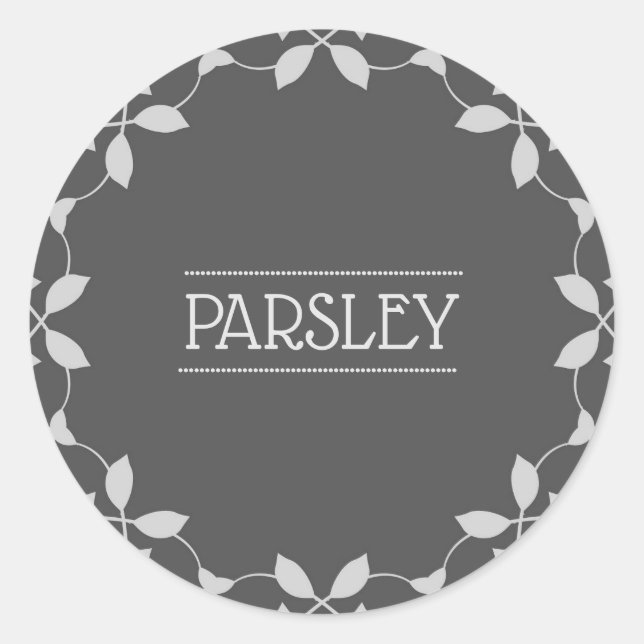 Etiquetas Pegatinas de Parsley Spice Jar (Anverso)