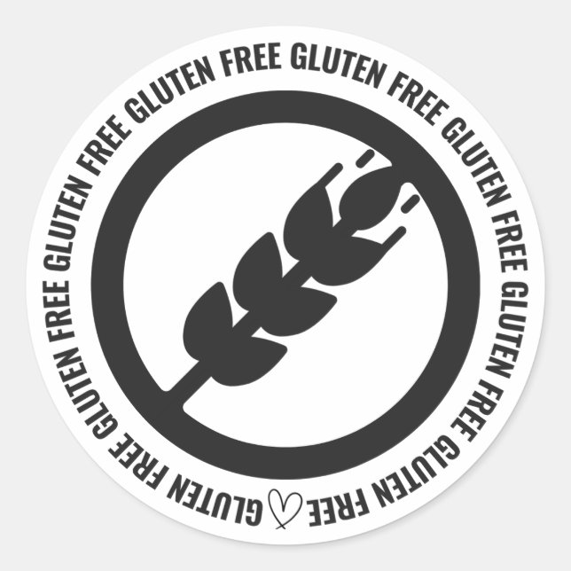 Etiquetas Pegatinas libres de gluten (Anverso)