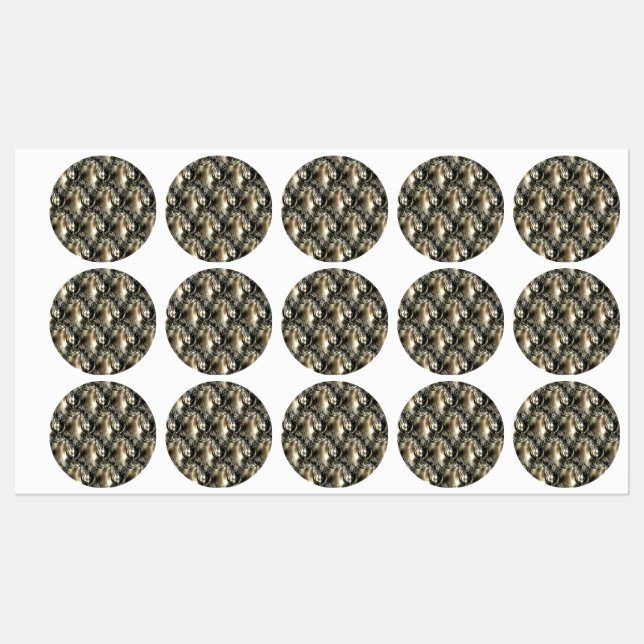 Etiquetas Perlas doradas (Hoja)