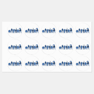 Etiquetas Perro Azul