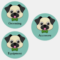 Perro de pug feliz lindo con papillón | Personaliz