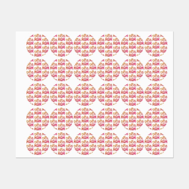 Etiquetas Perro Mamá (Hoja)