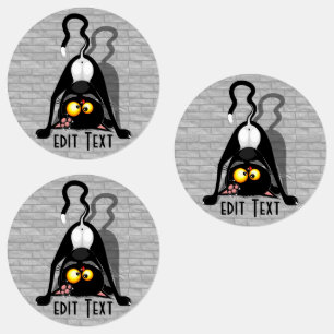 Etiquetas Personaje de dibujos animados divertido gato al re