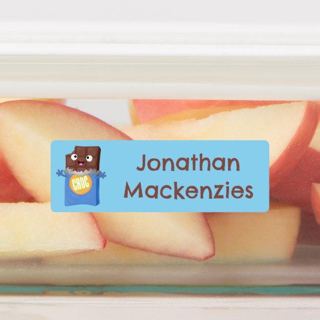 Etiquetas Personalista de dibujos animados de barras de choc (Fijada)