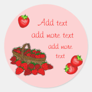 Etiquetas personalizables de fresa