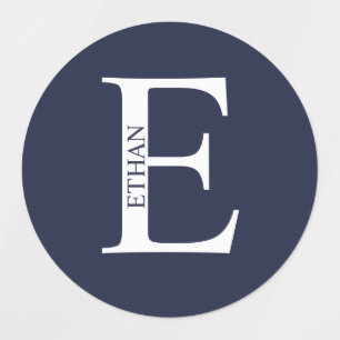 Etiquetas personalizadas con monograma y nombre