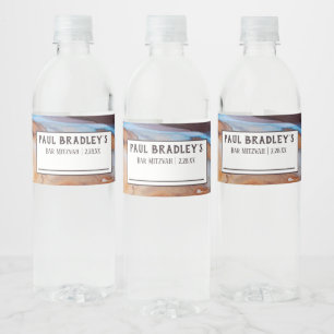 Etiquetas personalizadas de botella de agua escrib