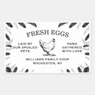 Etiquetas Personalizadas de Cartones de Huevos par