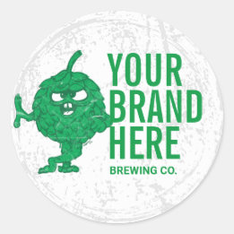 Etiquetas personalizadas de cerveza redonda