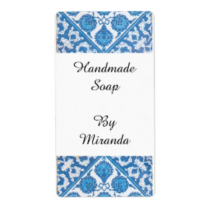 Etiquetas Personalizadas de Delft de Flor de Acian