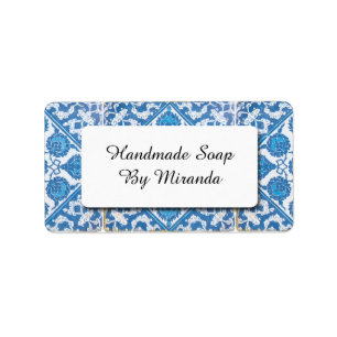 Etiquetas Personalizadas de Delft de Flor de Acian