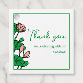 Etiquetas personalizadas de fiesta de Lotus Garden