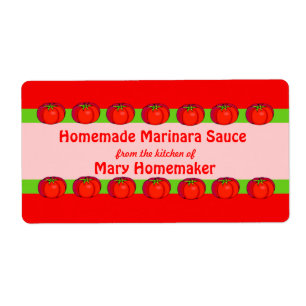 Etiquetas personalizadas de la salsa de tomate