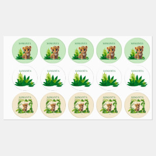 Etiquetas Personalizadas de Leopardo Impermeables