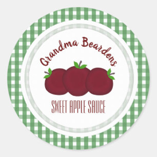 Etiquetas Personalizadas De Manzanas Y Cuadros