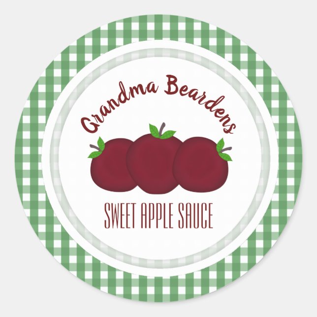 Etiquetas Personalizadas de Manzanas Y Cuadros (Anverso)