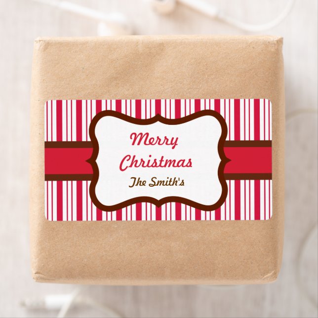 Etiquetas personalizadas de menta para Navidad (In situ)