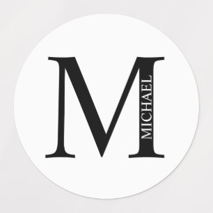 Etiquetas personalizadas de monograma y nombres