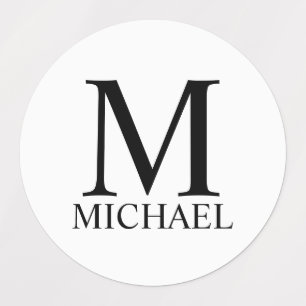 Etiquetas personalizadas de monograma y nombres