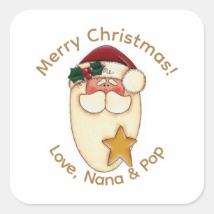 Etiquetas personalizadas de Navidad del País de Sa