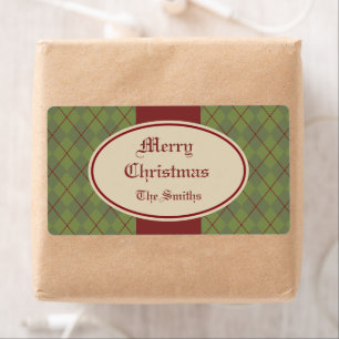 Etiquetas Personalizadas de Navidad Vintage