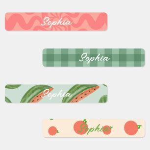 Etiquetas personalizadas de nombres escolares para