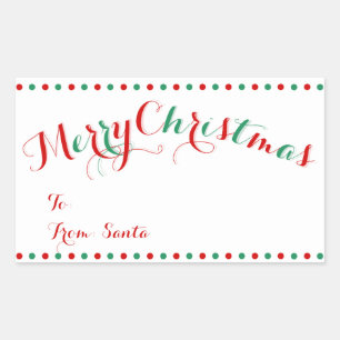 Etiquetas personalizadas de regalo de Navidad de R
