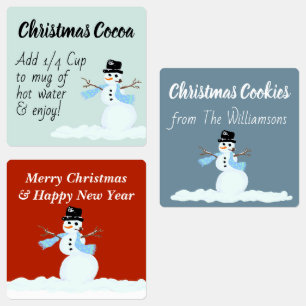 Etiquetas personalizadas de regalos de comida para