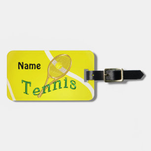 Etiquetas personalizadas del equipaje del tenis,