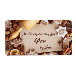 Etiquetas personalizadas del regalo de la galleta